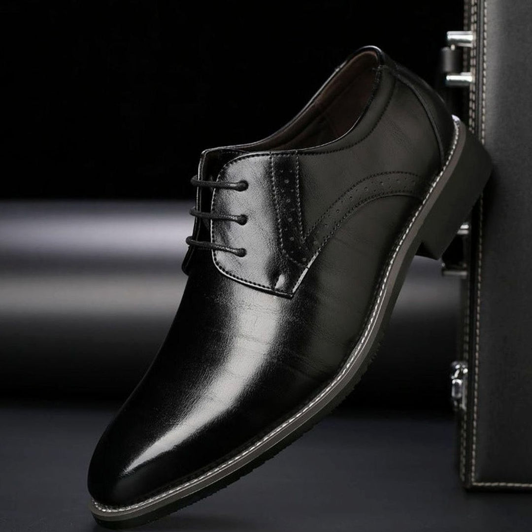 Herren Formelle Schnürschuhe Zeitloser Brogue Derby-Stil - Schwarz
