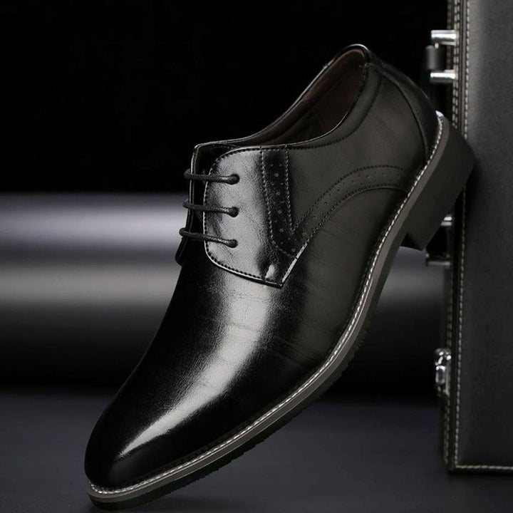 Herren Formelle Schnürschuhe Zeitloser Brogue Derby-Stil - Schwarz