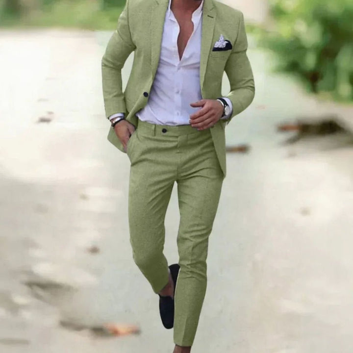 Herren Formeller Hochzeitsanzug-Set Slim-Fit Zweiteiler - Grün