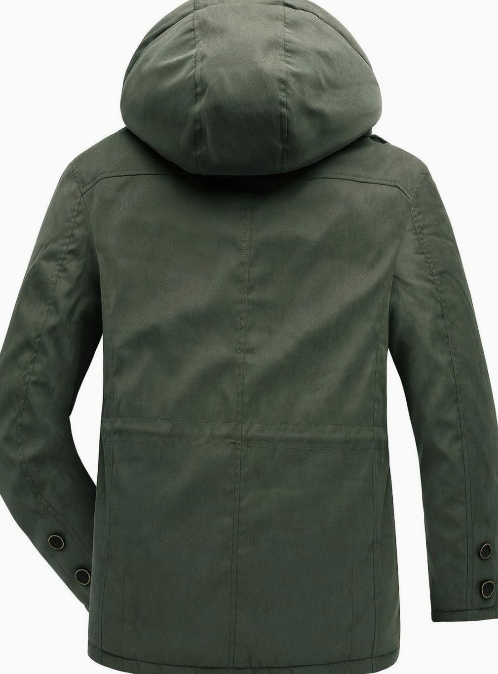Herren Gefütterte Kapuzen-Winterjacke mit Mehreren Taschen