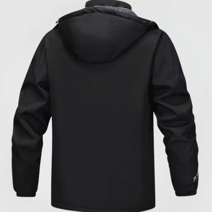 Herren Gefütterte Kapuzen-Winterjacke mit Reißverschluss