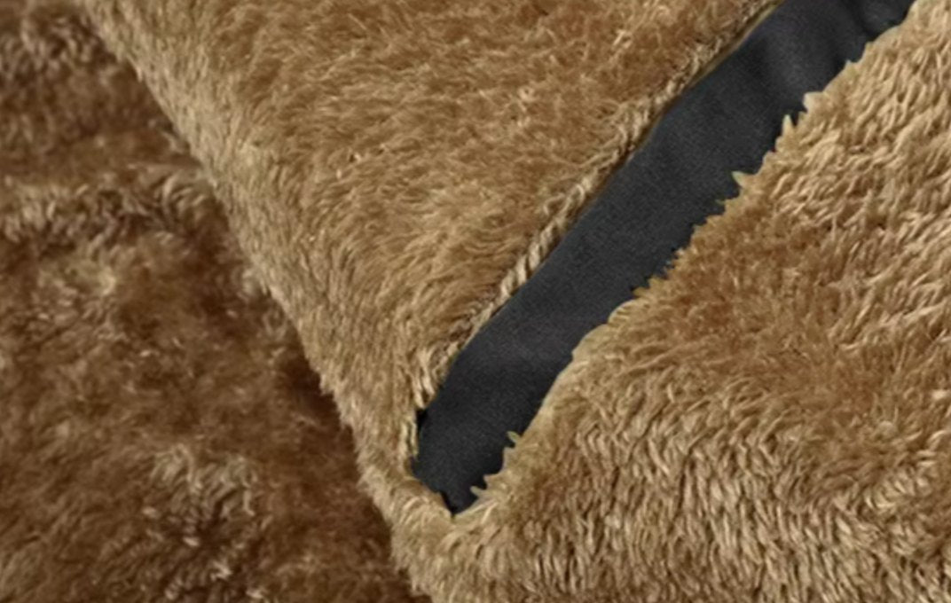 Herren Gefütterte Winterjacke mit Kapuze und Fellfutter