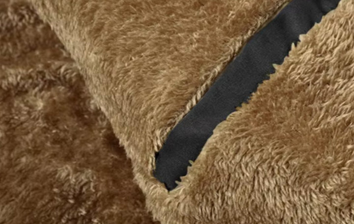 Herren Gefütterte Winterjacke mit Kapuze und Fellfutter