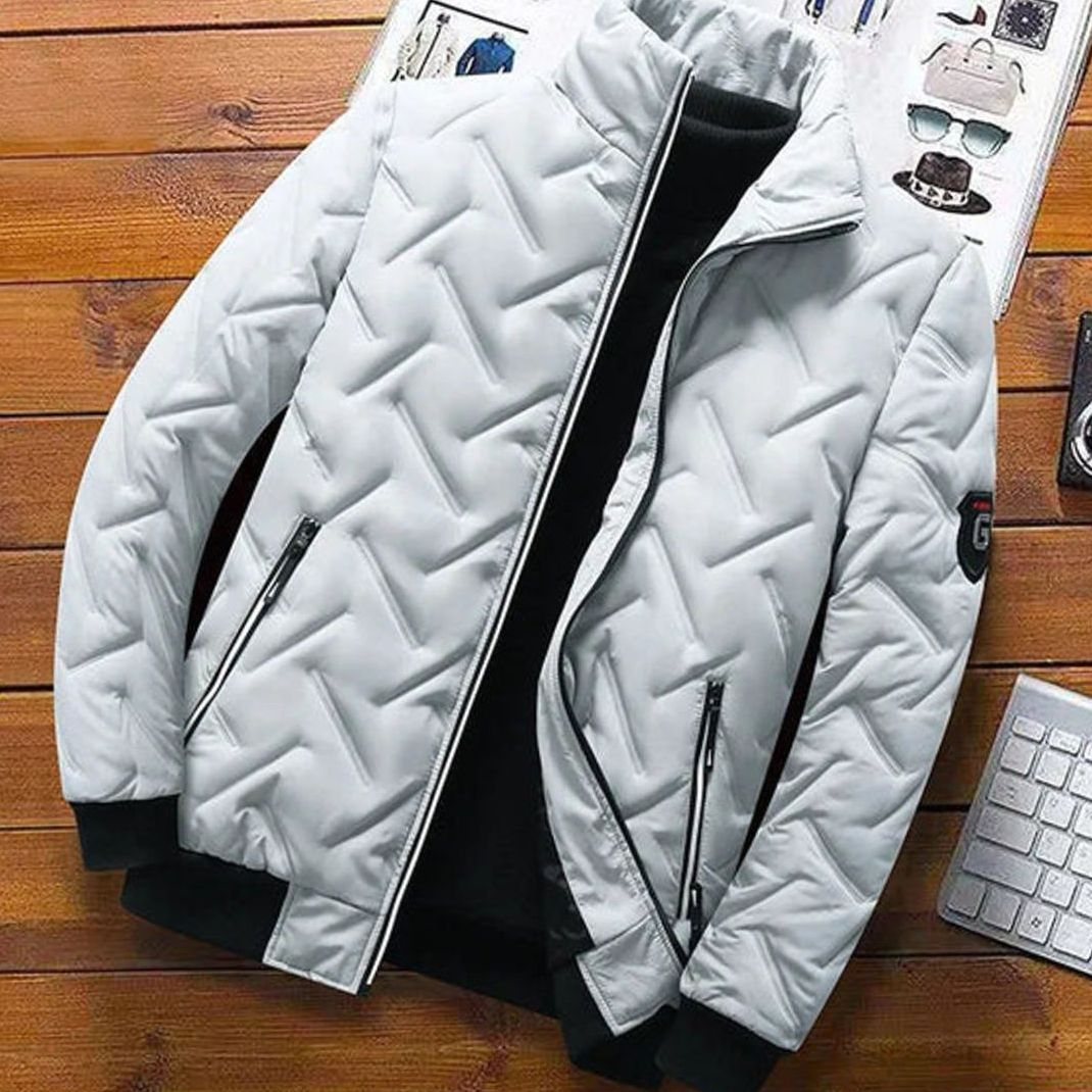 Herren Gesteppte Winterjacke mit Stehkragen Gefüttert