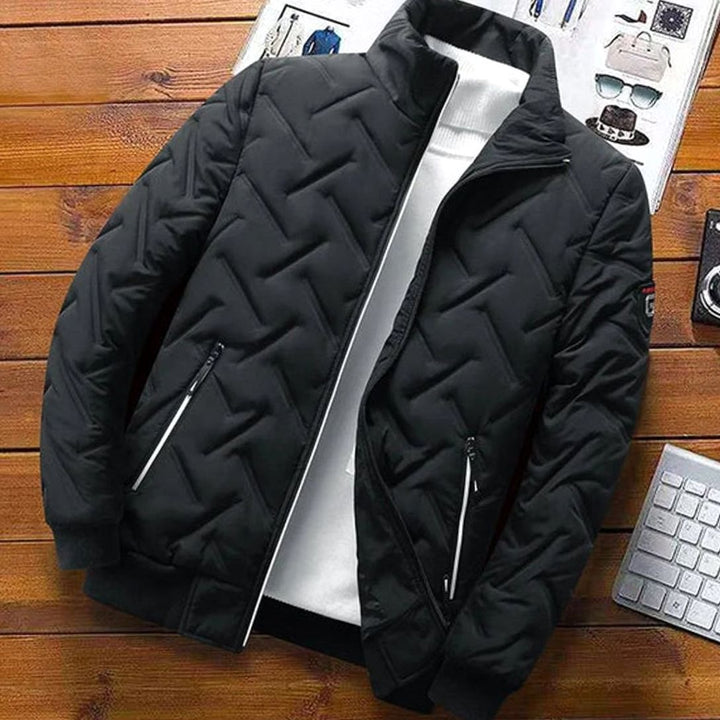 Herren Gesteppte Winterjacke mit Stehkragen Gefüttert