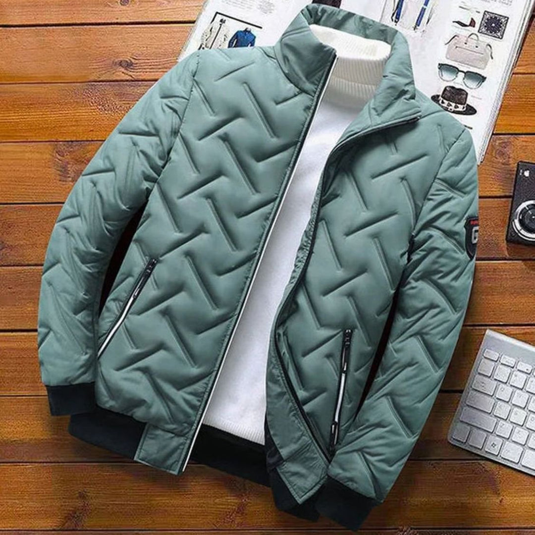 Herren Gesteppte Winterjacke mit Stehkragen Gefüttert