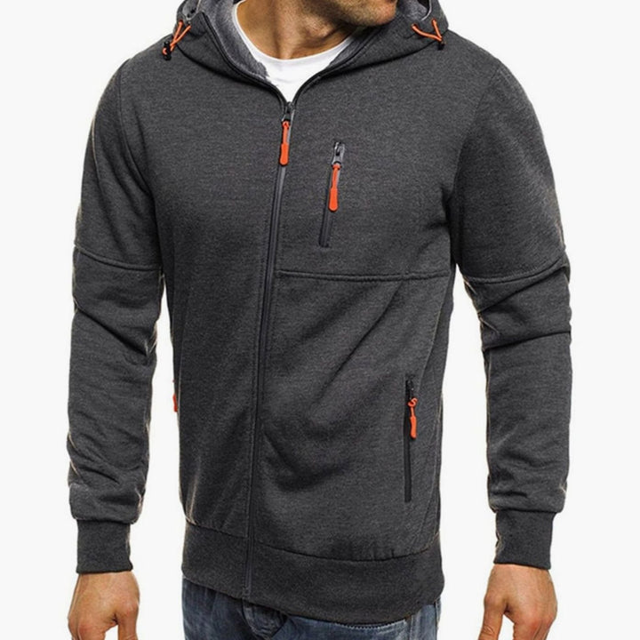 Herren Kapuzenpullover mit Reißverschluss Lässiger Zip-Hoodie