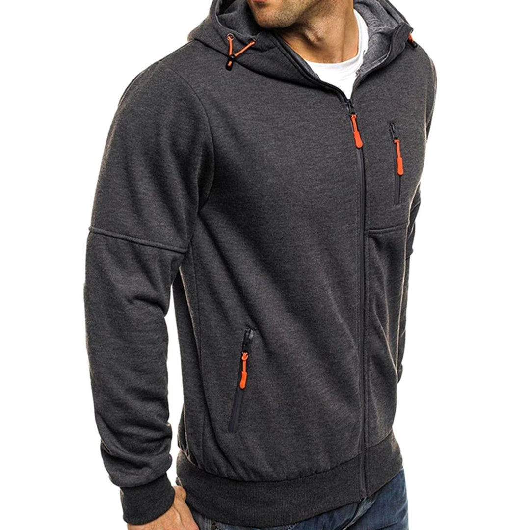 Herren Kapuzenpullover mit Reißverschluss Lässiger Zip-Hoodie