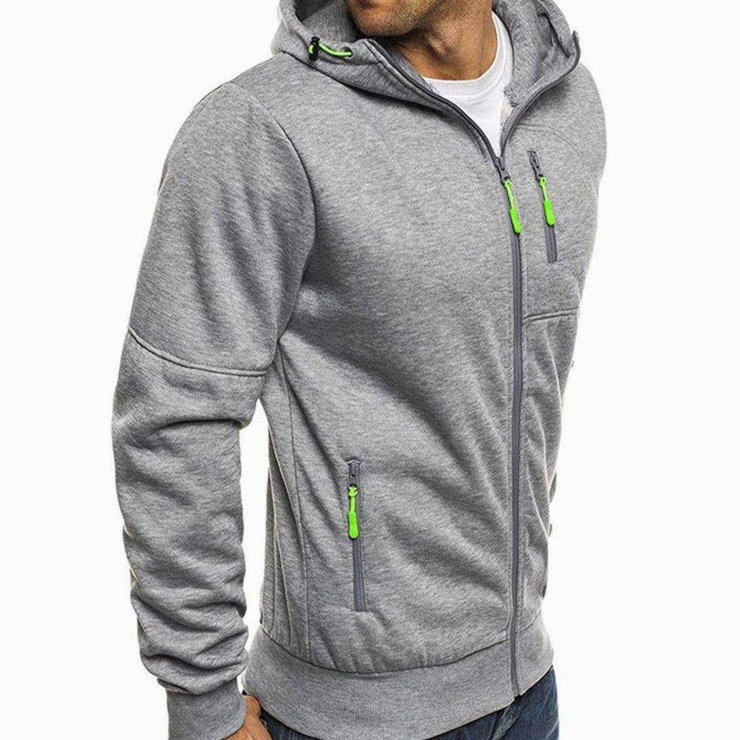 Herren Kapuzenpullover mit Reißverschluss Lässiger Zip-Hoodie