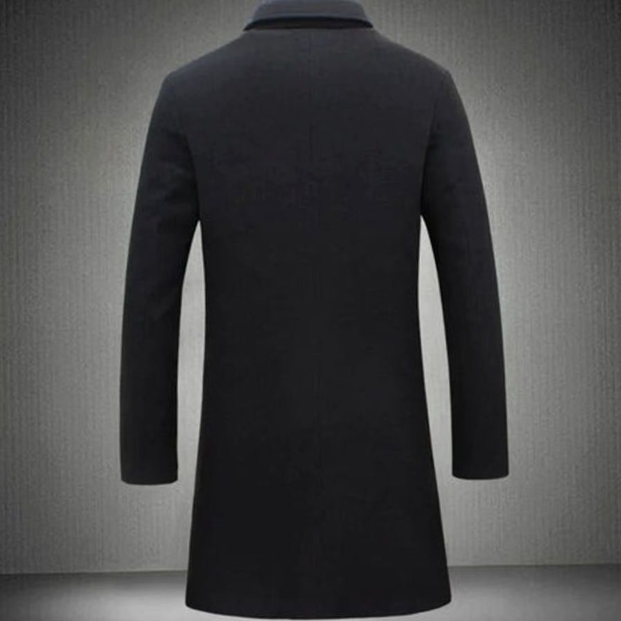 Herren Langer Taillierter Formeller Wintermantel Warm