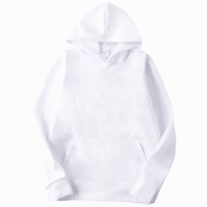 Herren Lockerer Pullover-Hoodie im Casual-Stil mit Kängurutasche - Weiß