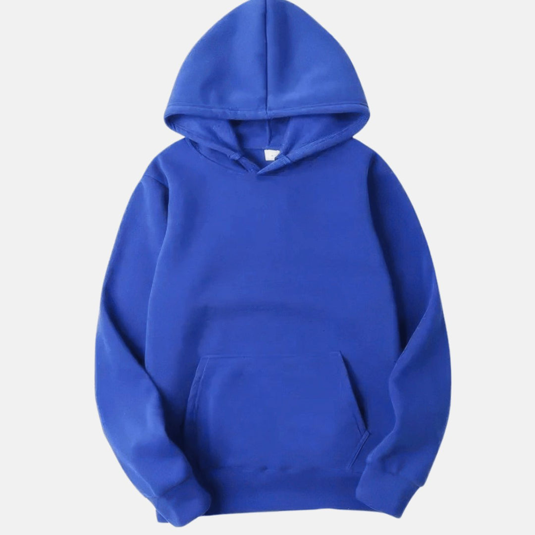 Herren Lockerer Pullover-Hoodie im Casual-Stil mit Kängurutasche - Blau
