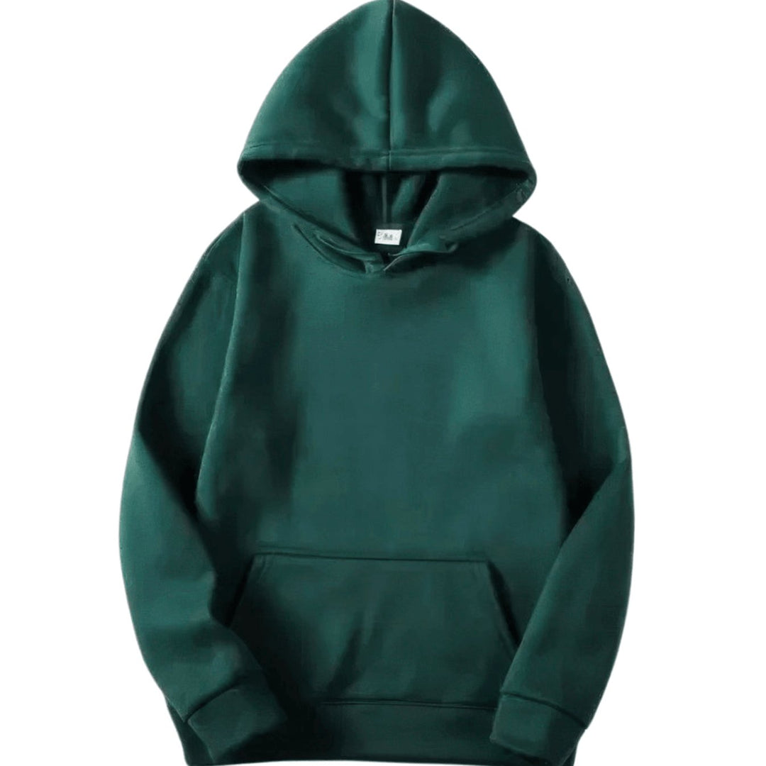 Herren Lockerer Pullover-Hoodie im Casual-Stil mit Kängurutasche - Grün