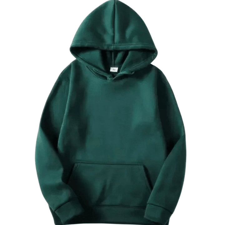 Herren Lockerer Pullover-Hoodie im Casual-Stil mit Kängurutasche - Grün
