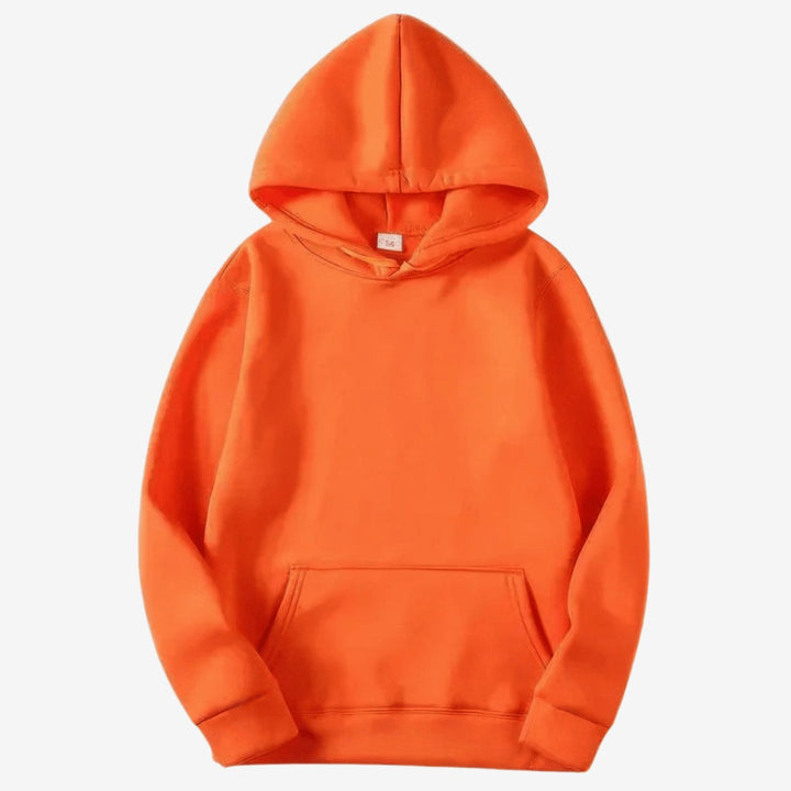 Herren Lockerer Pullover-Hoodie im Casual-Stil mit Kängurutasche - Orange