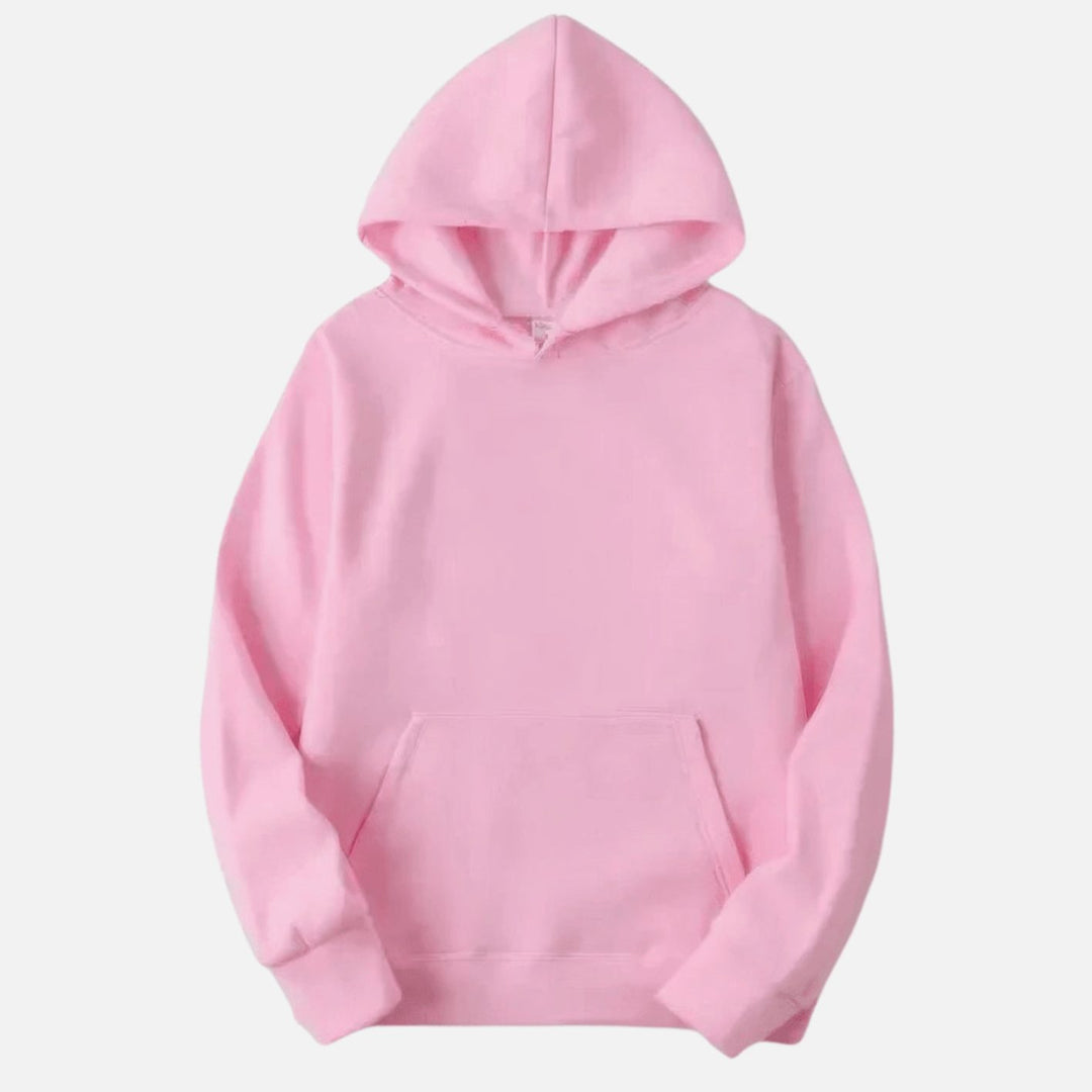 Herren Lockerer Pullover-Hoodie im Casual-Stil mit Kängurutasche - Rosa