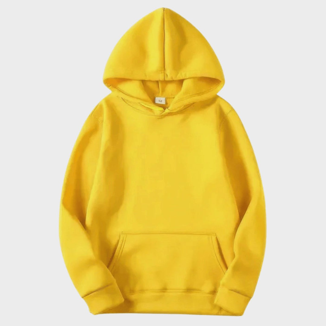 Herren Lockerer Pullover-Hoodie im Casual-Stil mit Kängurutasche - Gelb