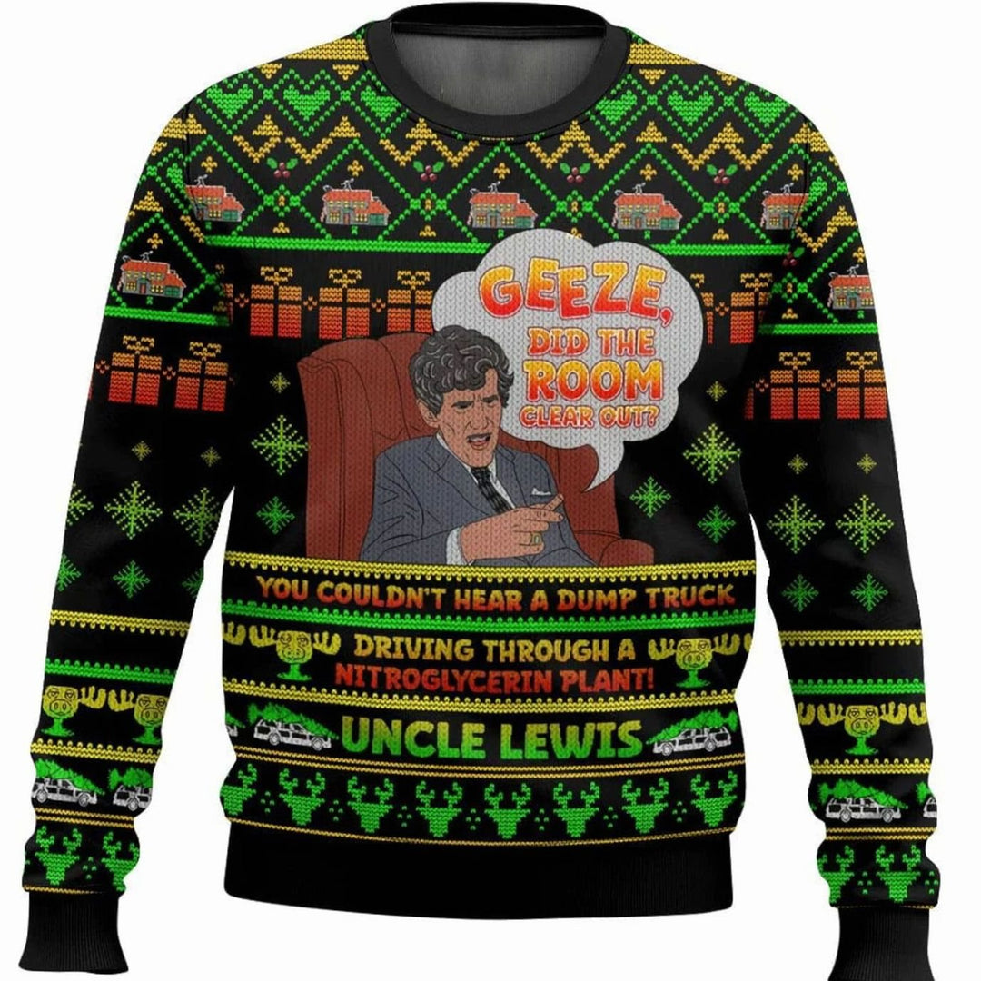 Herren Lustiger Ski-Themen-Weihnachtspullover Rundhals Oversized - Mehrfarbig 1