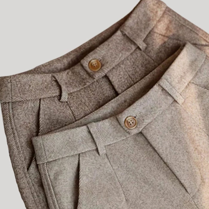 Herren Maßgeschneiderte Knöchellange Frühjahrs Bundfaltenhose