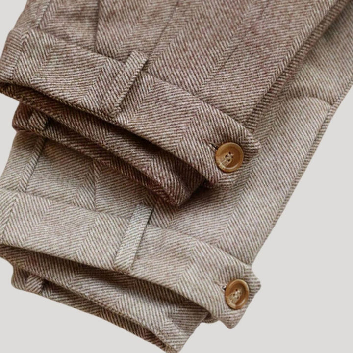Herren Maßgeschneiderte Knöchellange Frühjahrs Bundfaltenhose