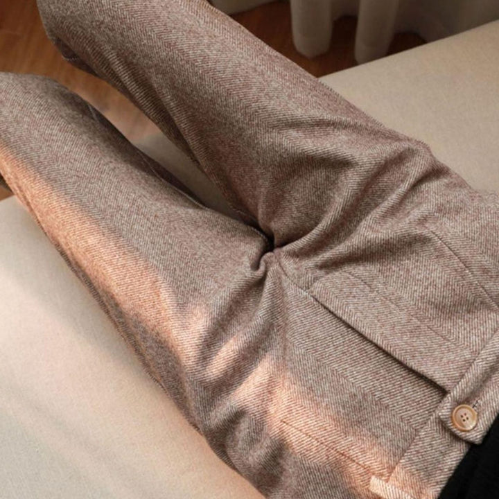 Herren Maßgeschneiderte Knöchellange Frühjahrs Bundfaltenhose