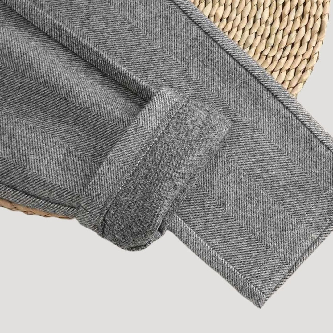 Herren Maßgeschneiderte Knöchellange Frühjahrs Bundfaltenhose - Grau