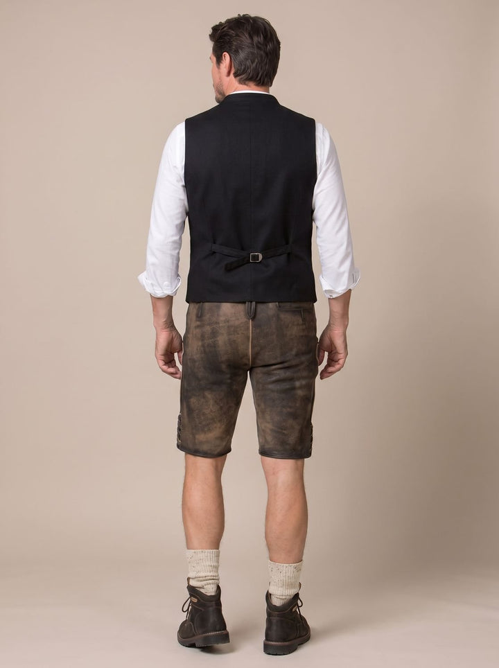 Herren Oktoberfest Trachtenweste Figurnahe Bayerische Gilet
