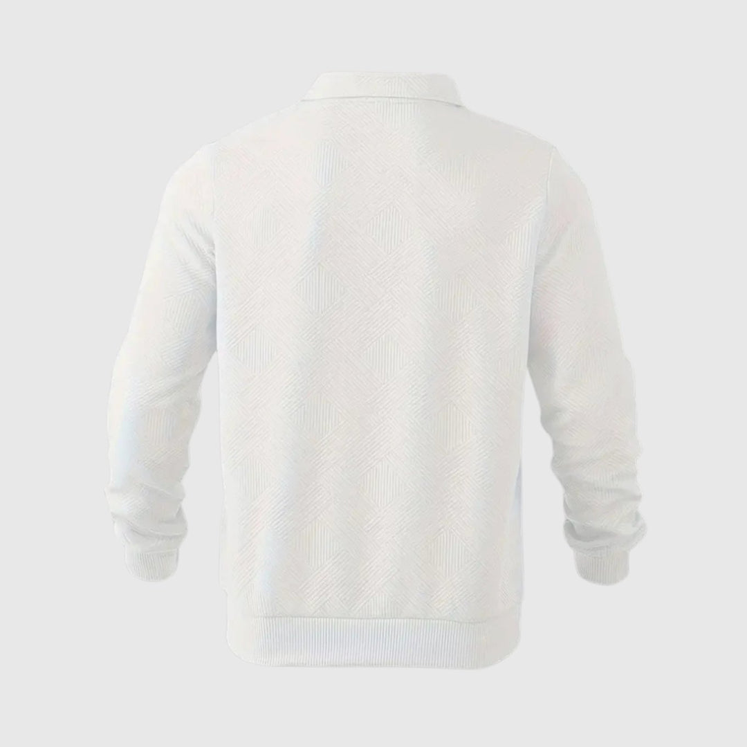 Herren Polo-Sweatshirt mit halbem Reißverschluss Freizeitshirt