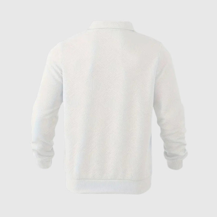 Herren Polo-Sweatshirt mit halbem Reißverschluss Freizeitshirt