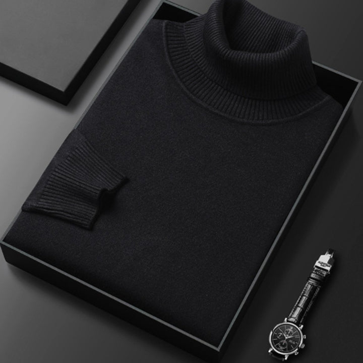 Herren Rollkragenpullover Lässiger Strickpullover für den Frühling