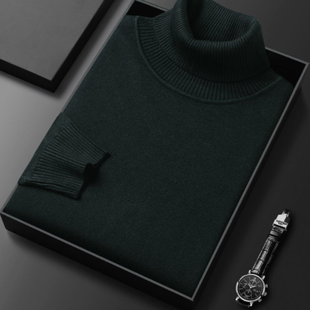 Herren Rollkragenpullover Lässiger Strickpullover für den Frühling