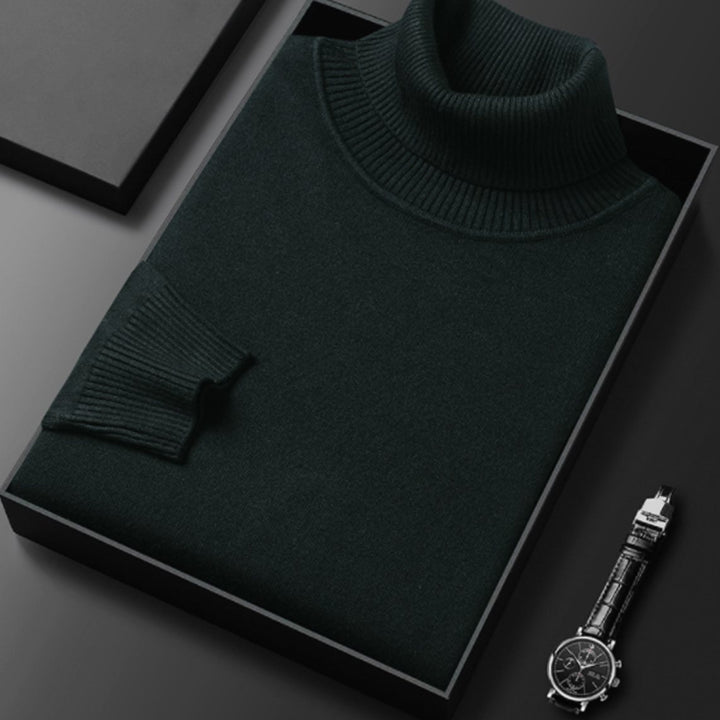 Herren Rollkragenpullover Lässiger Strickpullover für den Frühling