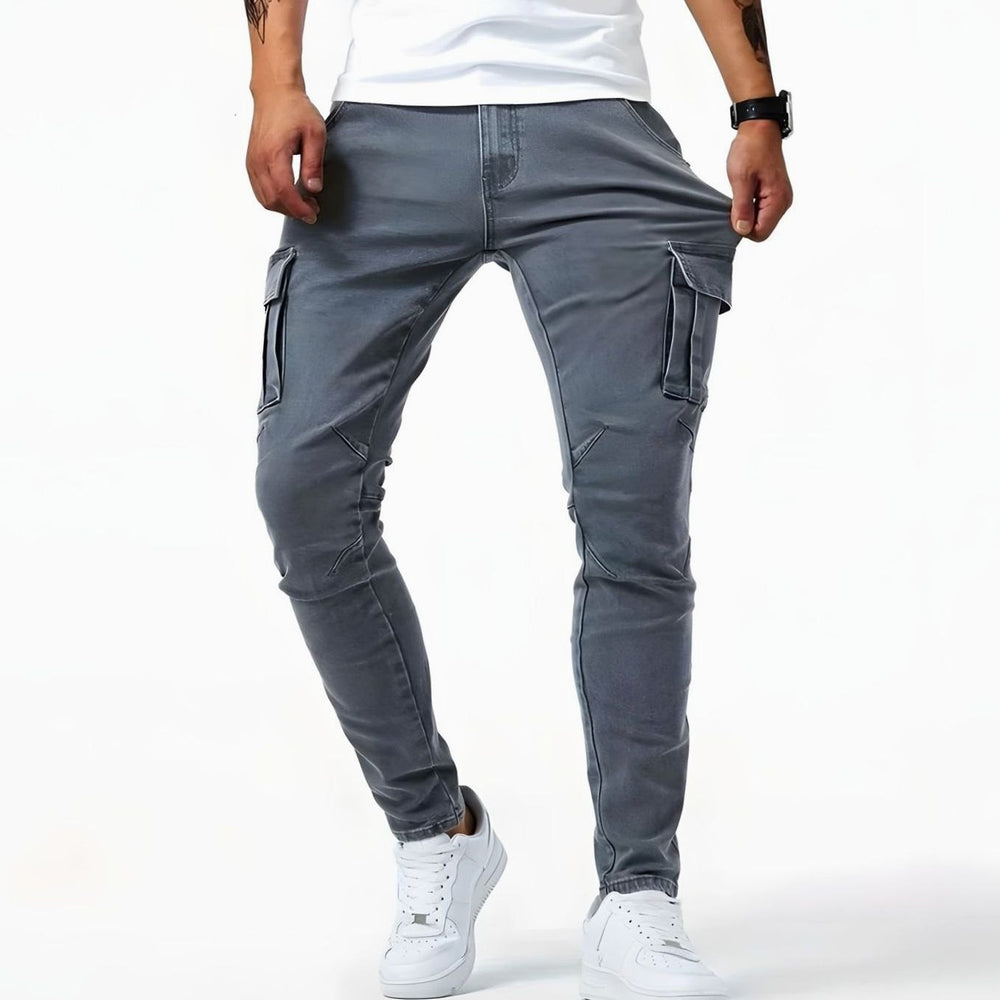 Herren Slim-Fit Cargohose mit schmaler Passform und Seitentaschen