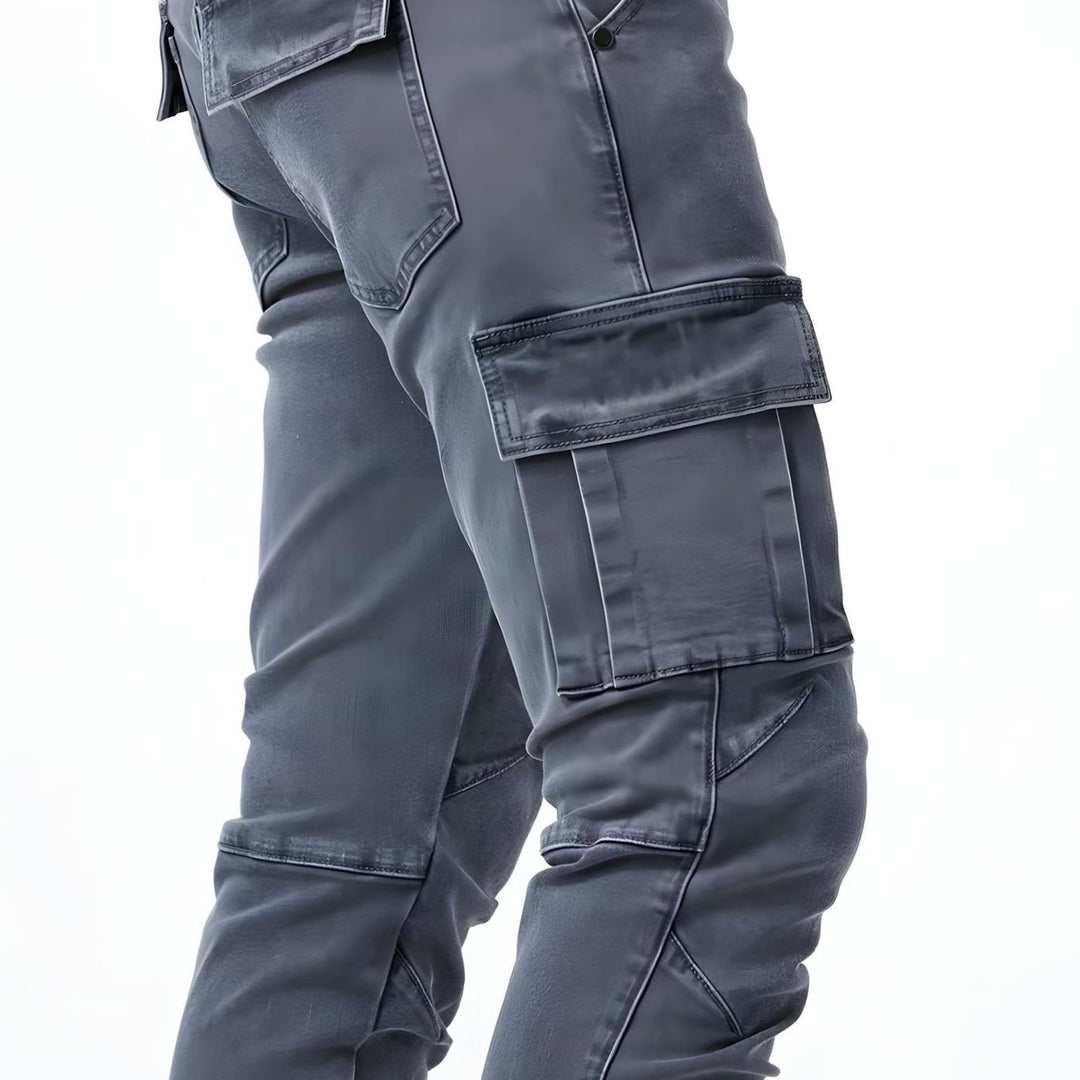 Herren Slim-Fit Cargohose mit schmaler Passform und Seitentaschen