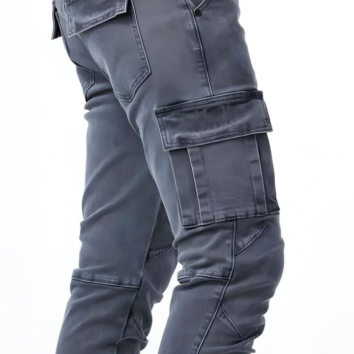 Herren Slim-Fit Cargohose mit schmaler Passform und Seitentaschen