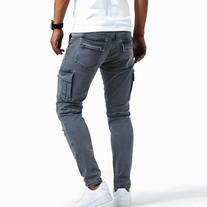 Herren Slim-Fit Cargohose mit schmaler Passform und Seitentaschen