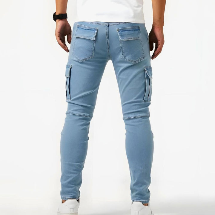 Herren Slim-Fit Cargohose mit schmaler Passform und Seitentaschen