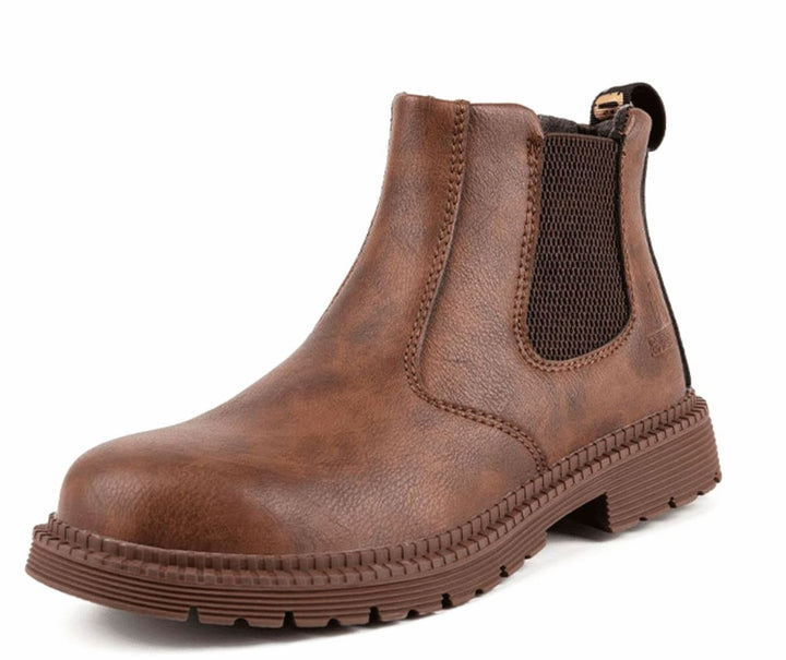 Herren Slip-On Chelsea-Boots zum Hineinschlüpfen mit Elastikeinsatz