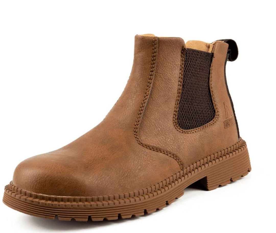 Herren Slip-On Chelsea-Boots zum Hineinschlüpfen mit Elastikeinsatz
