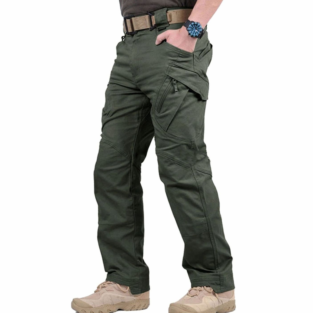 Herren Taktische Cargo-Hose Outdoor Wandern Mehrtaschen Verstärkt - Grün