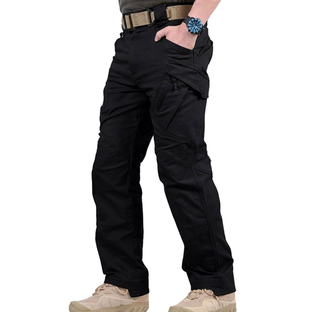 Herren Taktische Cargo-Hose Outdoor Wandern Mehrtaschen Verstärkt - Schwarz