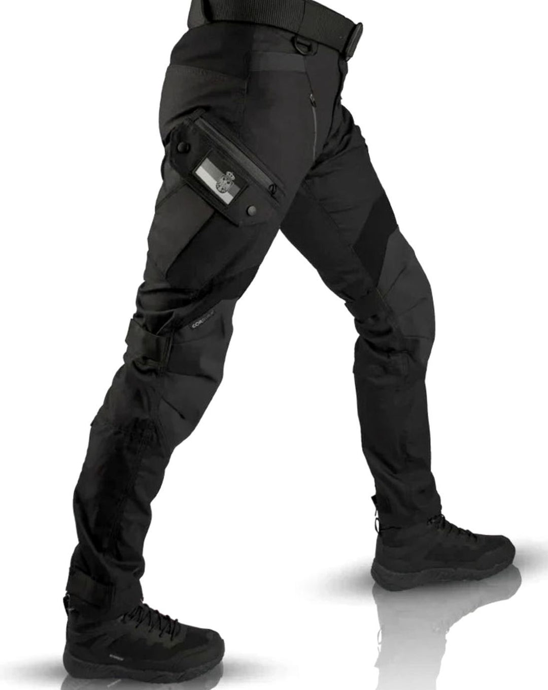 Herren Taktische Cargohose mit praktischen Taschen Outdoor Ripstop - Schwarz