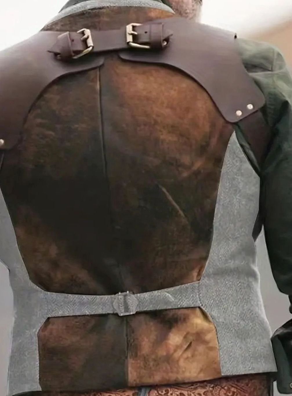 Herren Vintage Weste mit Schnallenriemen und Knöpfen Tailliert