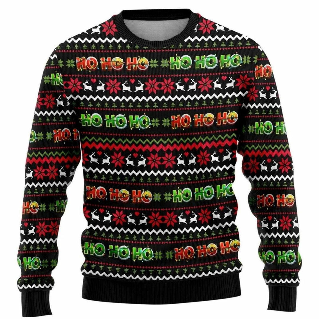 Herren Weihnachtspullover mit Schneemann-Print Rundhals Sweatshirt - Mehrfarbig