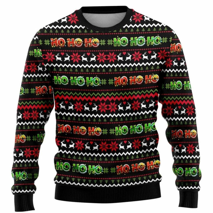 Herren Weihnachtspullover mit Schneemann-Print Rundhals Sweatshirt - Mehrfarbig