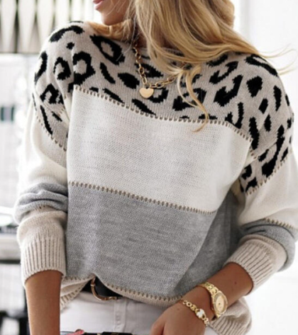 Lela - Pullover mit Leopardenmuster