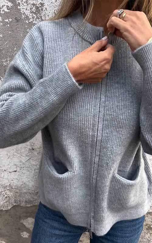 Marcia - Kuschelige ZIp-Strickjacke