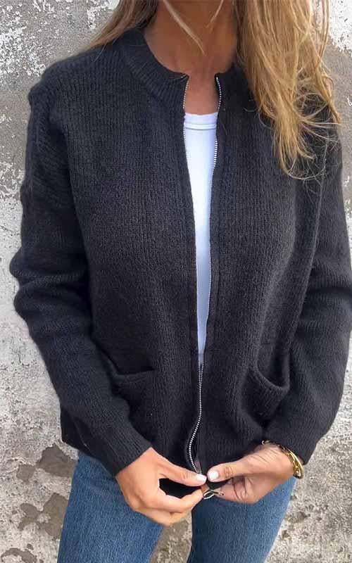 Marcia - Kuschelige ZIp-Strickjacke