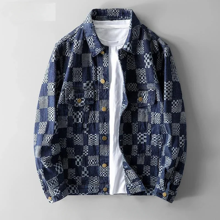 Lucianno - Patchwork-Jeanshemd
