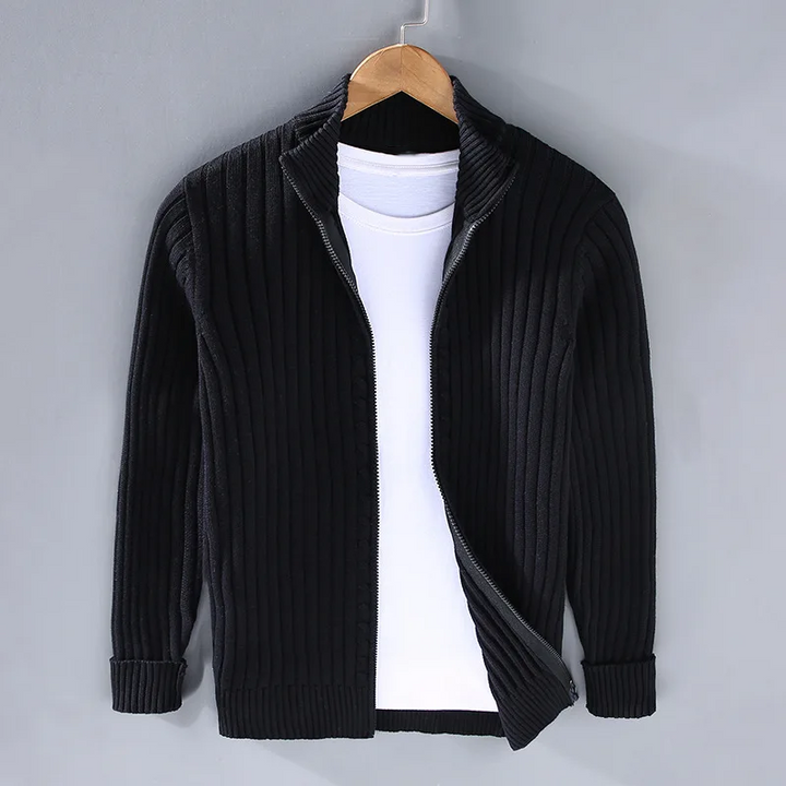 Thibault - Lässige Strickjacke mit Reißverschluss